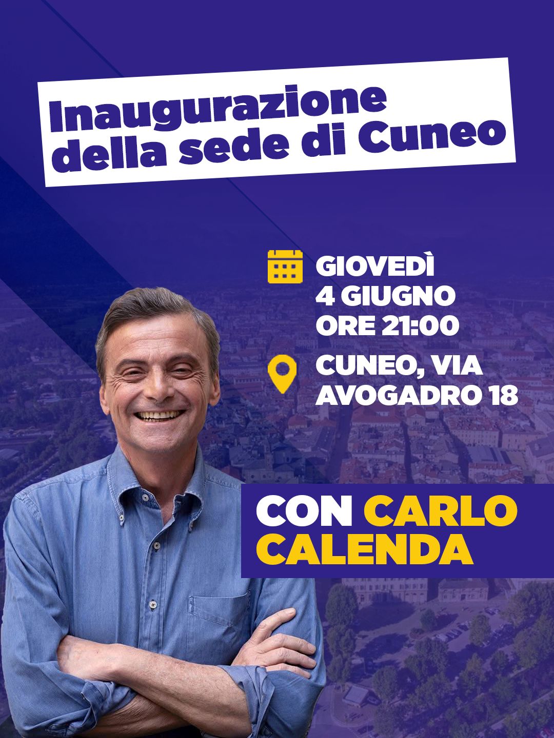 Inagurazione Cuneo Calenda