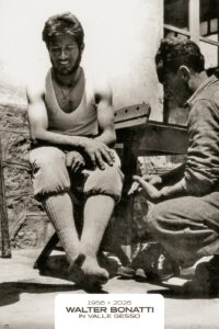 Walter Bonatti con Italo Alchieri all'Albergo Turismo di Terme di Valdieri