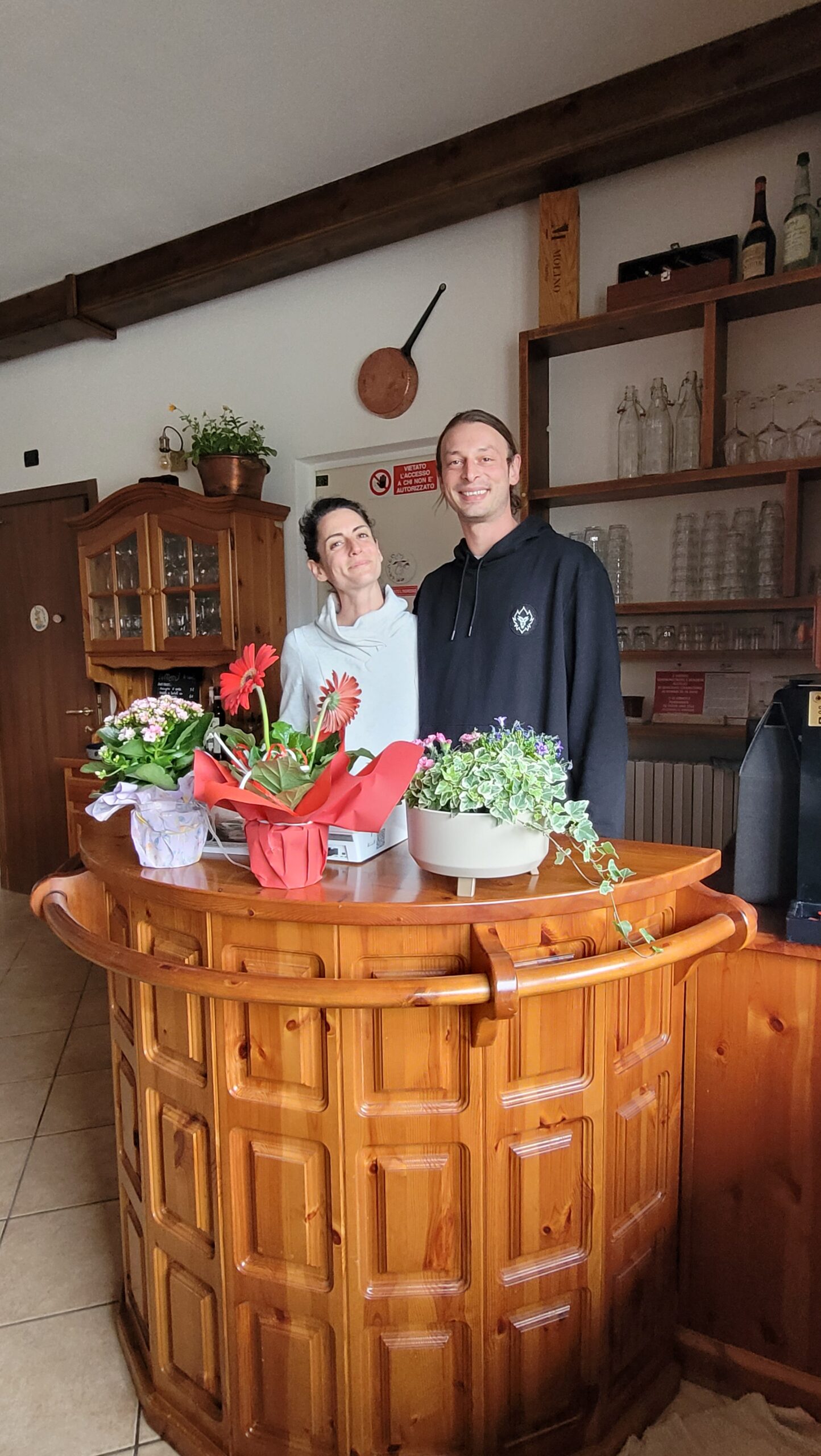 Marta e Stefano del ristorante rifugio La Cusino